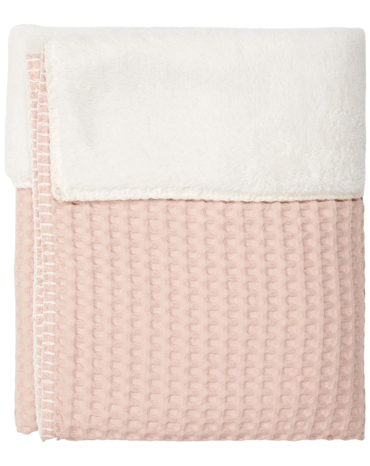 Plüsch-Decke OSLO (100x75) in rosa salt/pebble