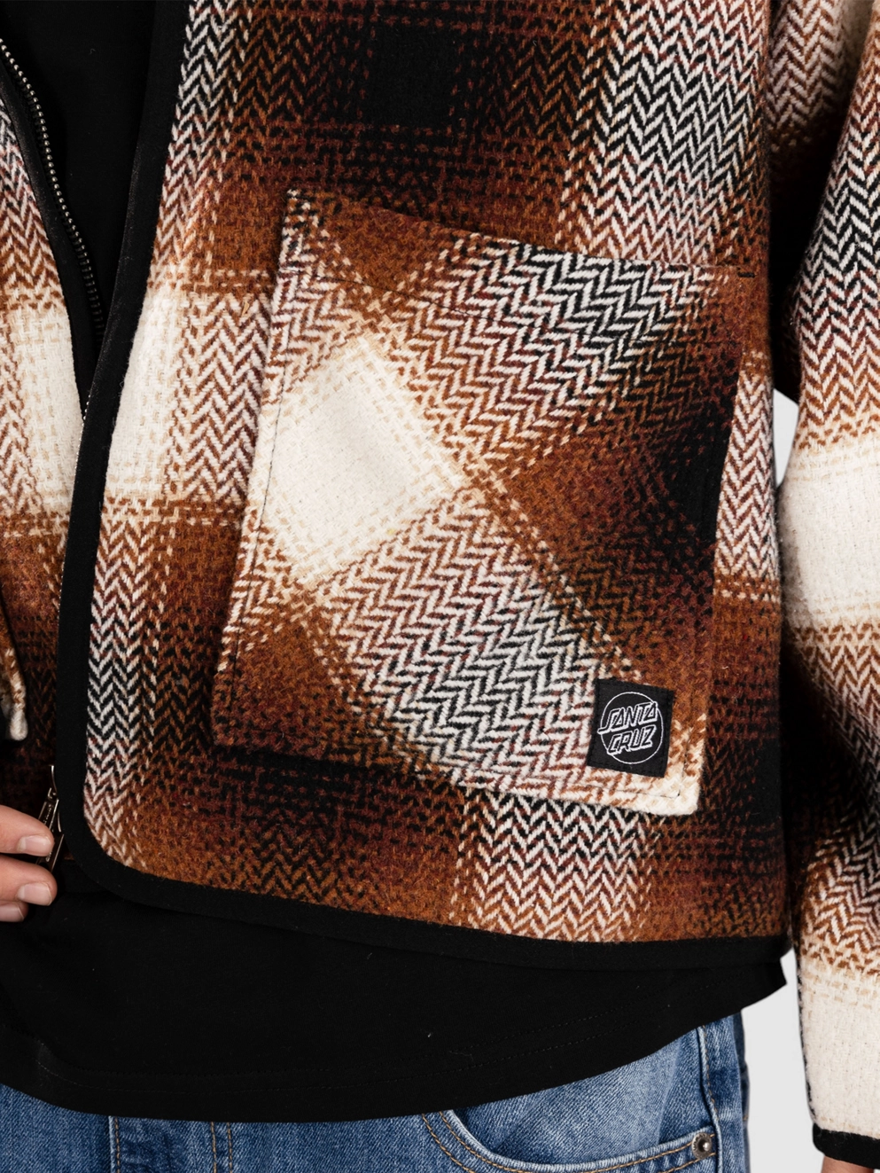 Santa Cruz Assembly Liner Jacket orange/black check