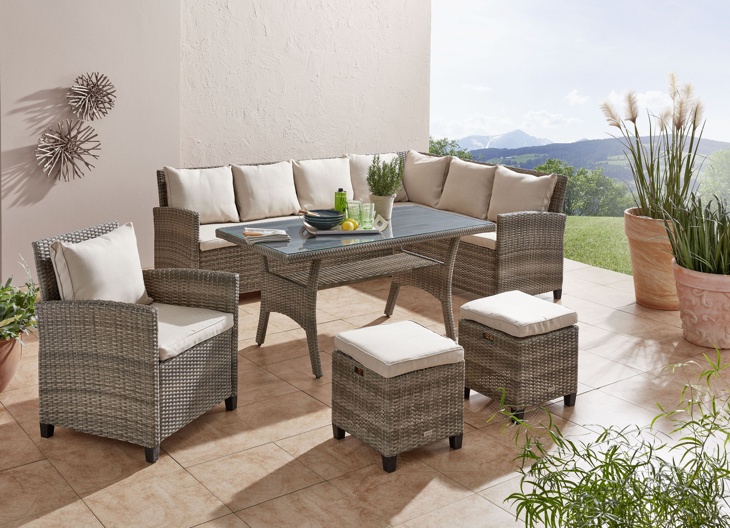 Lounge-Set Flair aus hochwertigen Materialien