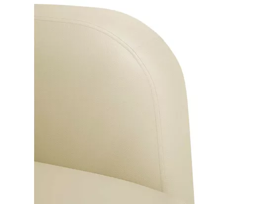 Chaise de canapé avec accoudoirs crème 54 cm similicuir