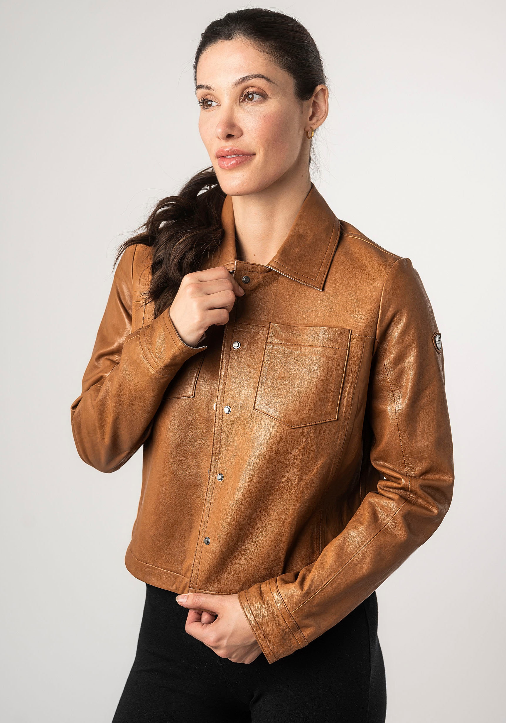 Mauritius Lederjacke »MWLefei« mit Brusttaschen