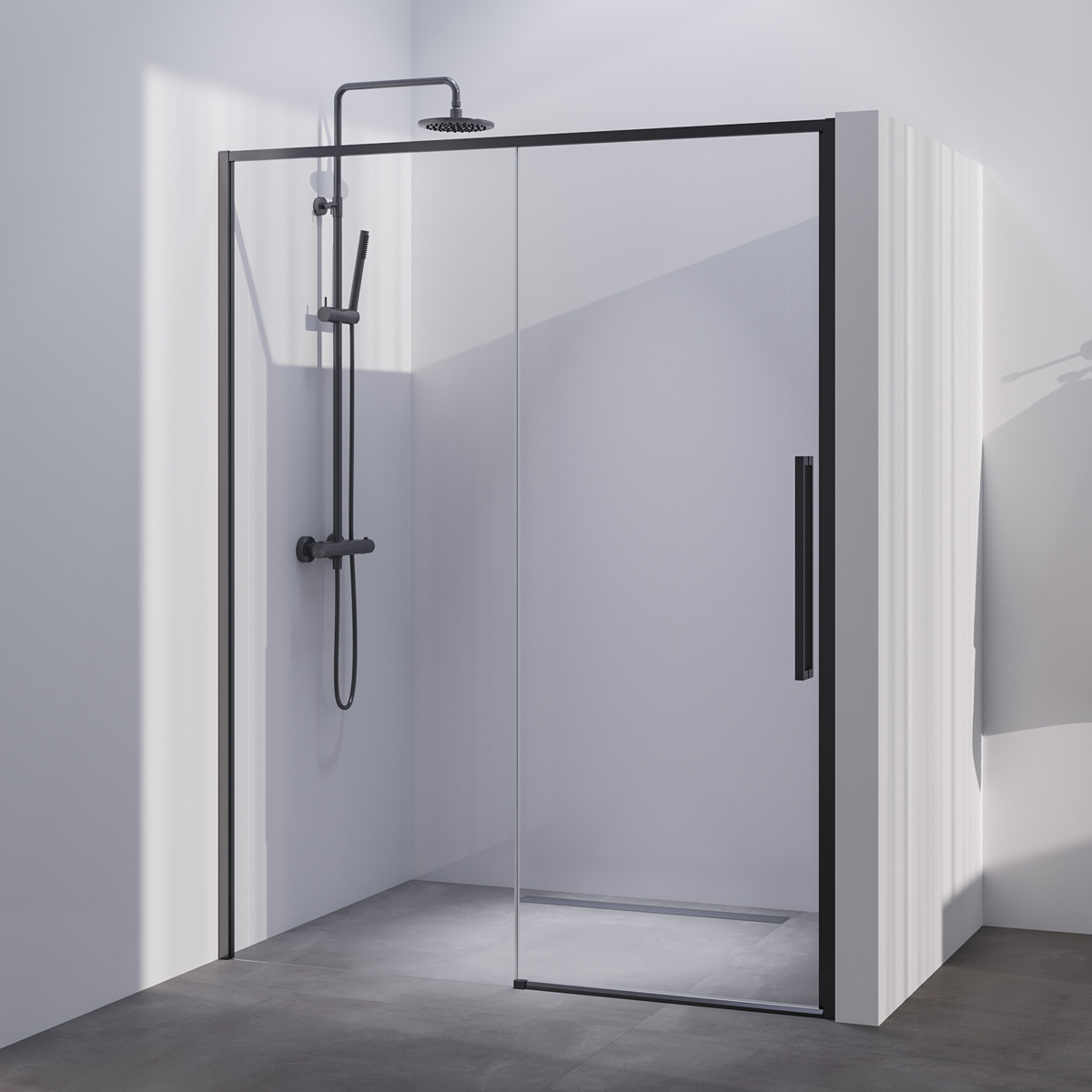 Brauer Season nisdeur met schuifdeur 140cm gunmetal