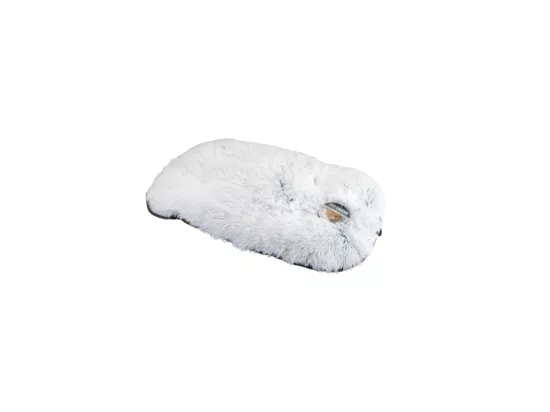 Coussin flocon réversible en fausse fourrure pour animaux - Blanc - L 77 x l 50 cm