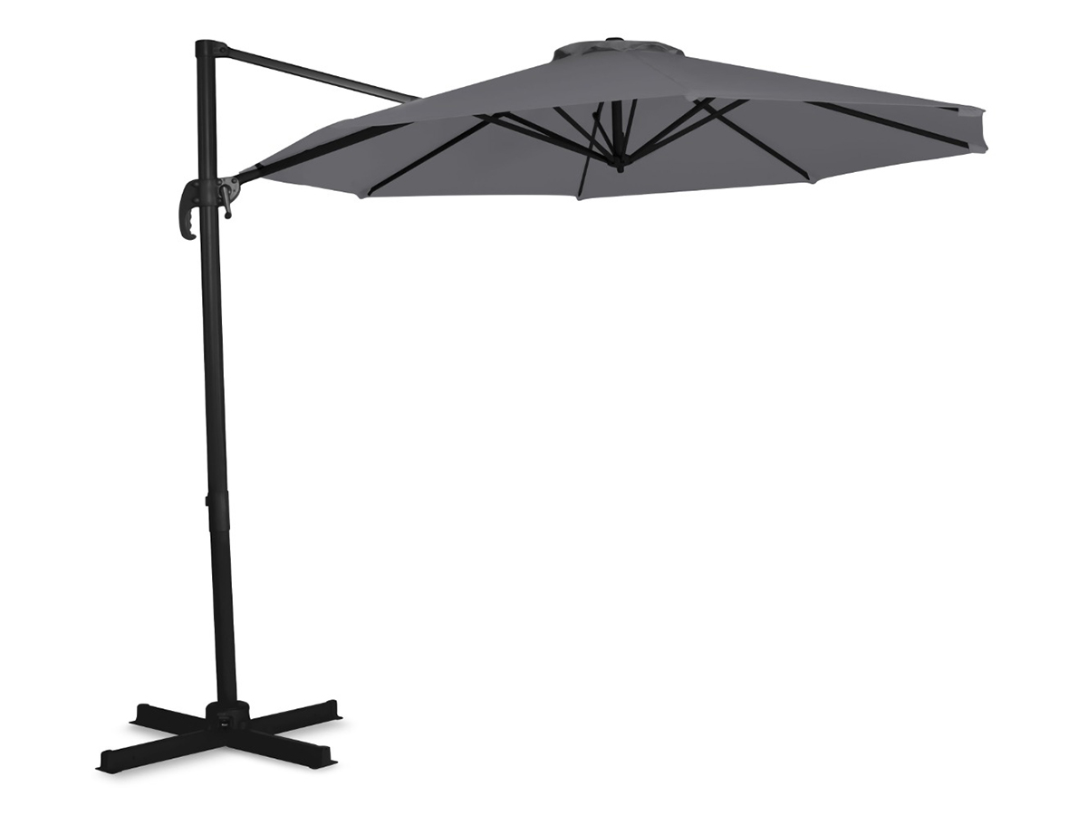 VONROC Bardolino Ø300 cm Premium zweefparasol - Grey