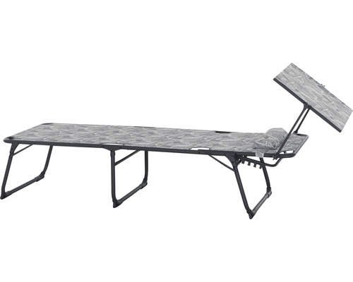Siena Garden RPET kampeerligstoel 200 x 69 x 43 cm grijs