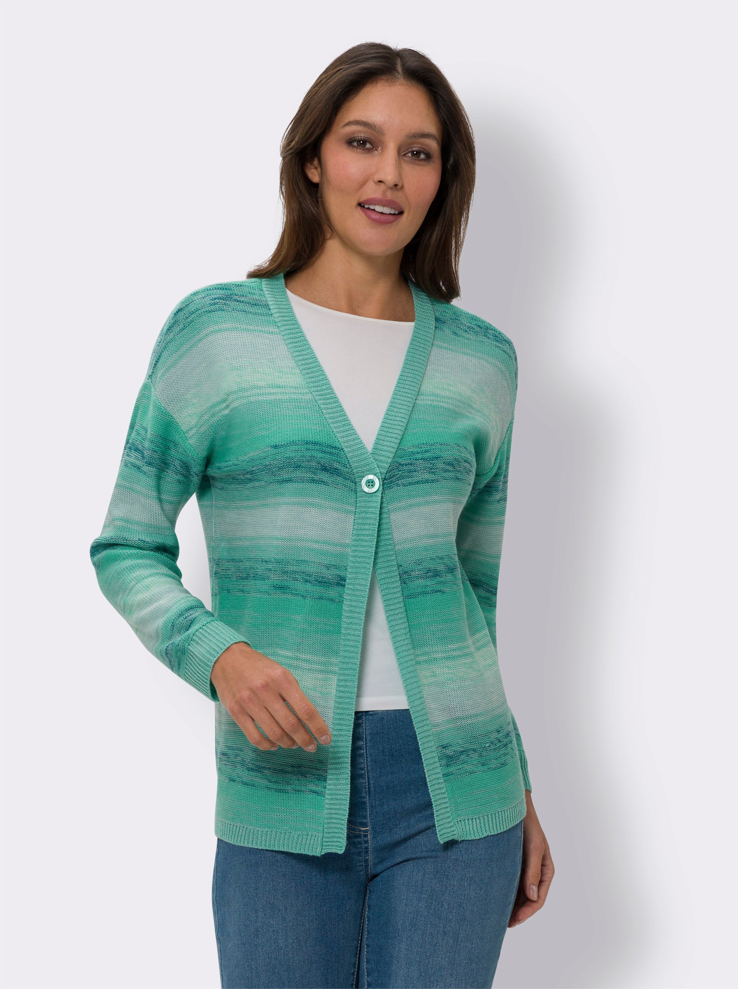 Strickjacke mit Streifen-Muster