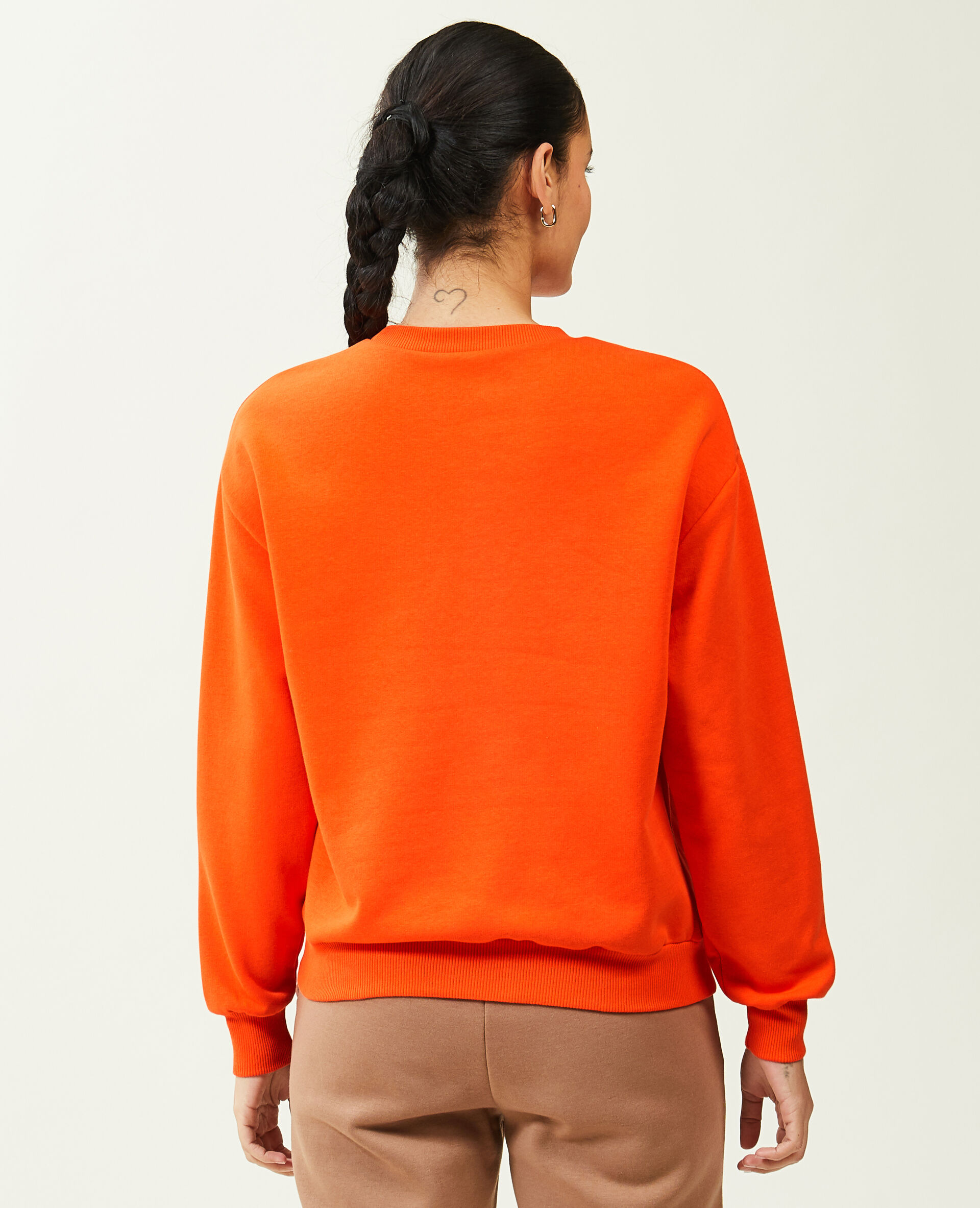 Sweat col rond - Orange