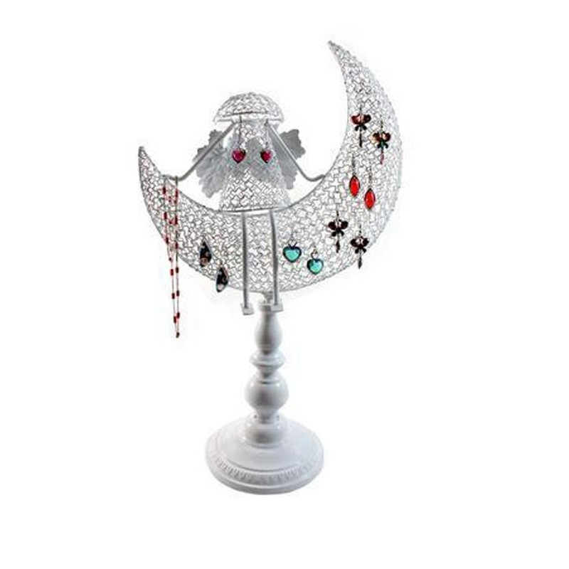 Porte bijoux porte bijoux ange décoratif pour boucle d'oreille et chaines Blanc