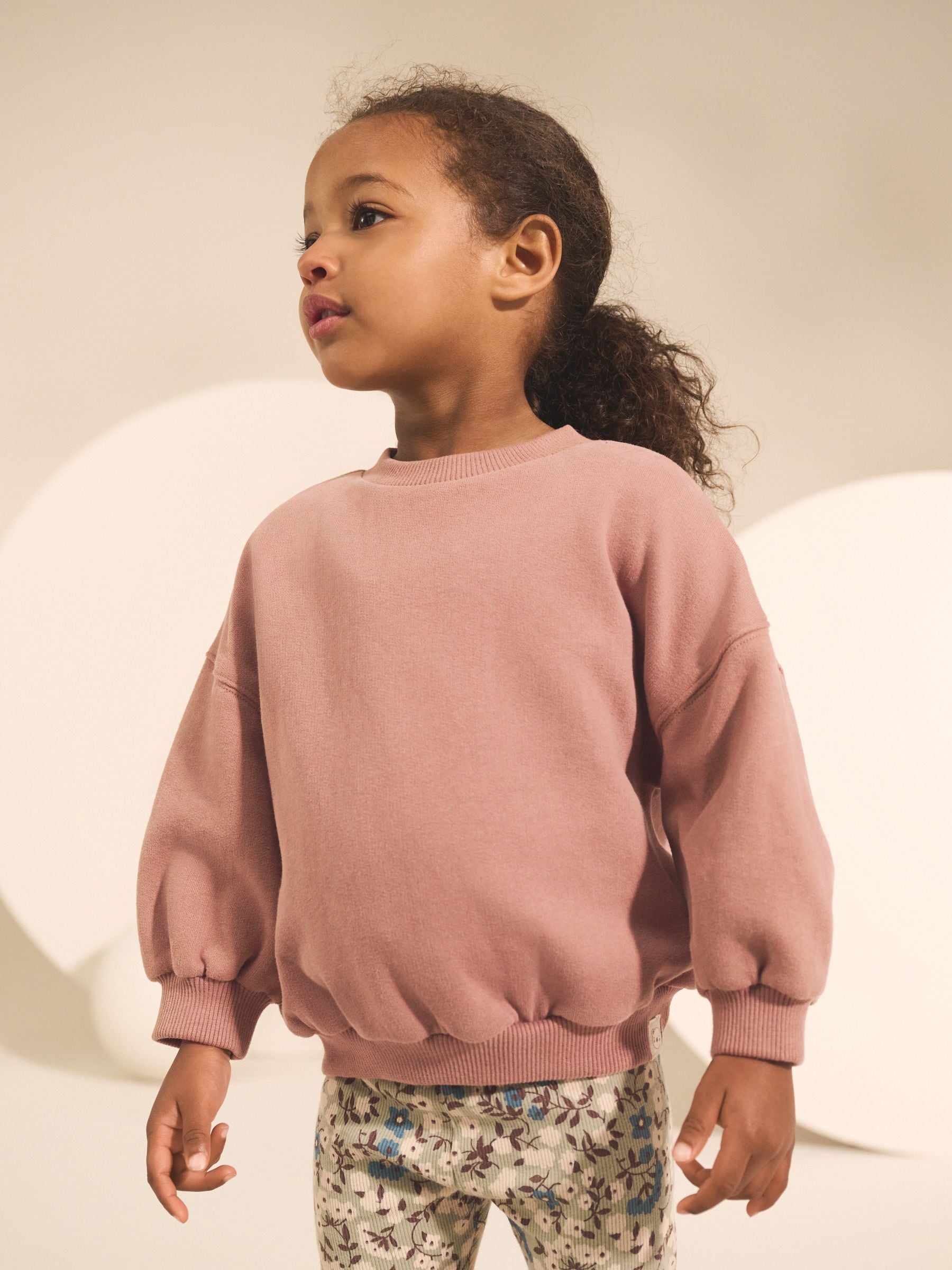 Mokkabruin - Sweatshirt met ronde hals (3 mnd - 7 jr)