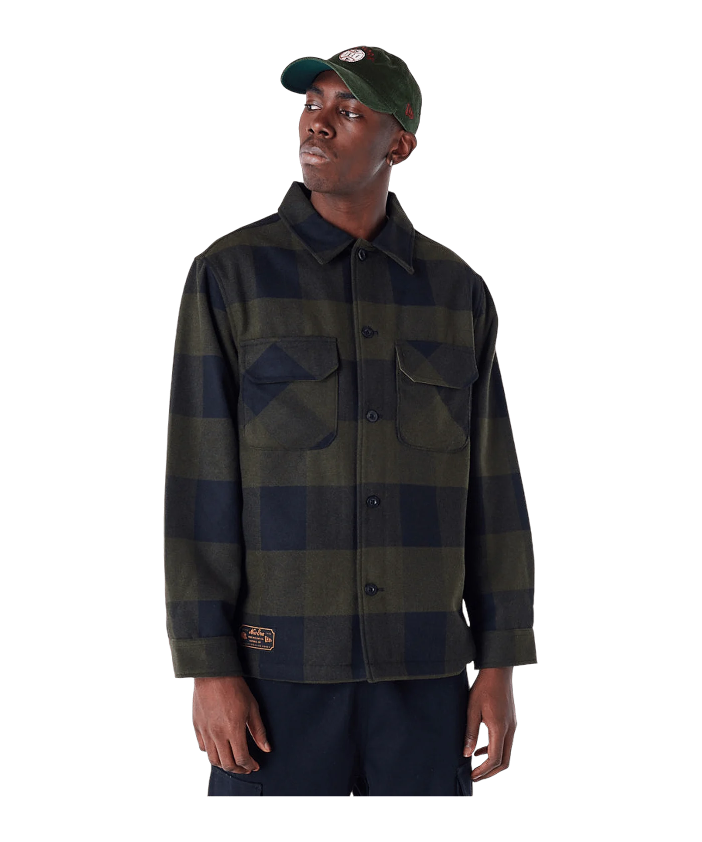 New Era Ne Branded Plaid Trainingsjacke Grün