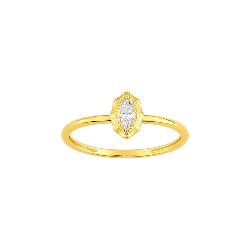 Bague Femme - Oxyde de zirconium - Or 9 Carats