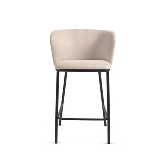 Kave Home Barhocker CISELIA Chenille beige/schwarz