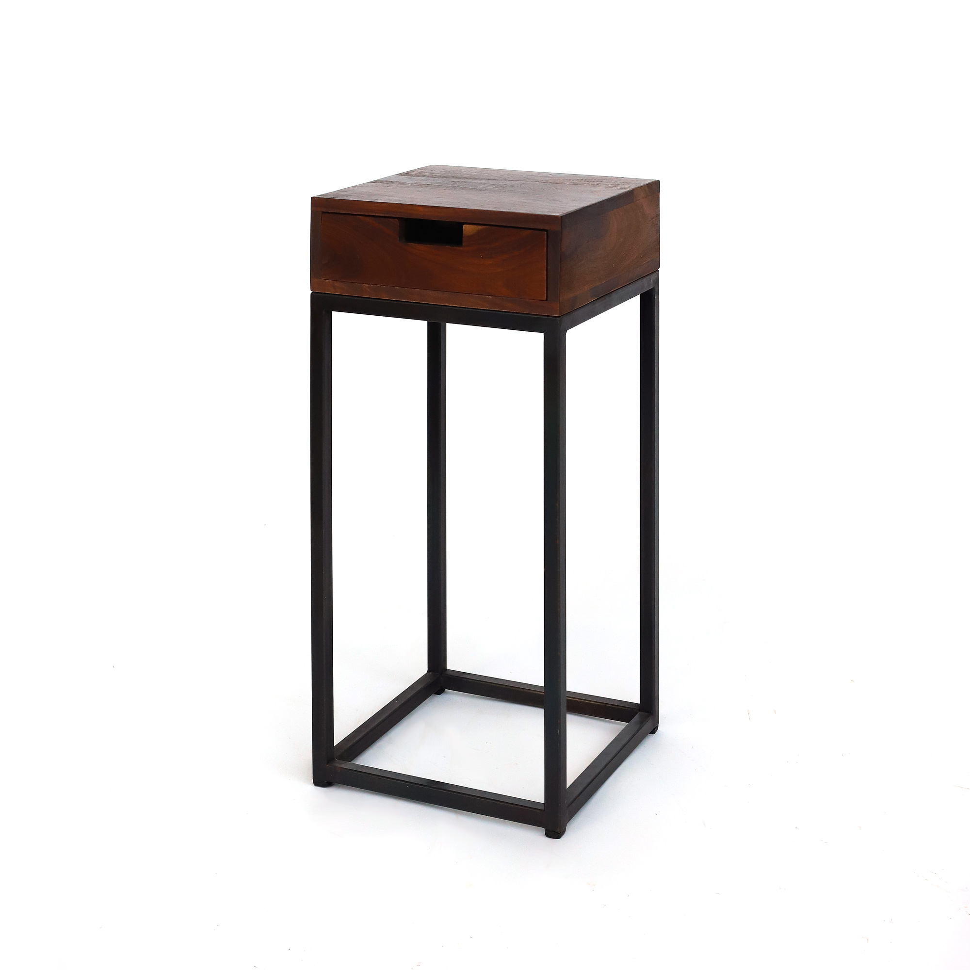 Beistelltisch, aus Palisander und Eisen, H 68 cm, B 32 cm, L 32 cm von fischer's lagerhaus