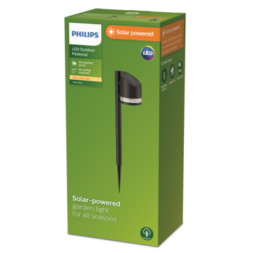 Philips solar sokkellamp Fyve zwart
