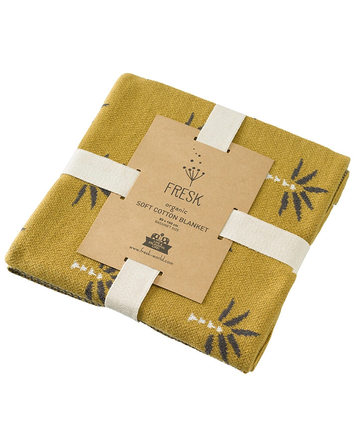 Kuscheldecke PALMTREE (80x100) in ocker