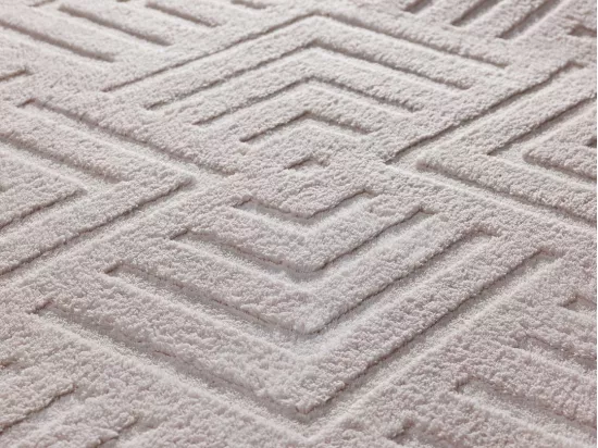 Tapis intérieur - géometrique avec relief - crème - 160 x 230 cm - ESTILO