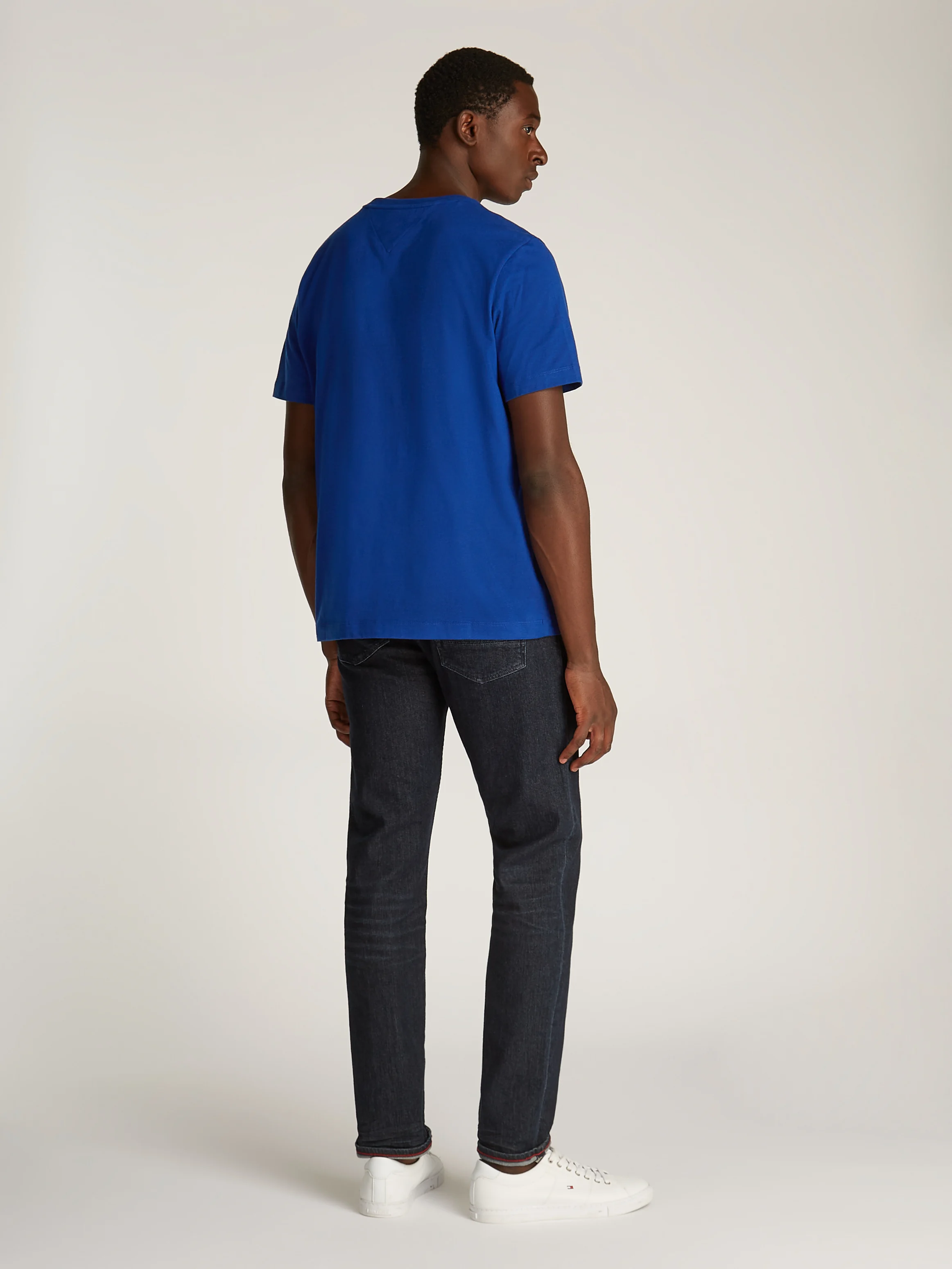 Tee-shirt à col rond en coton | Bleu