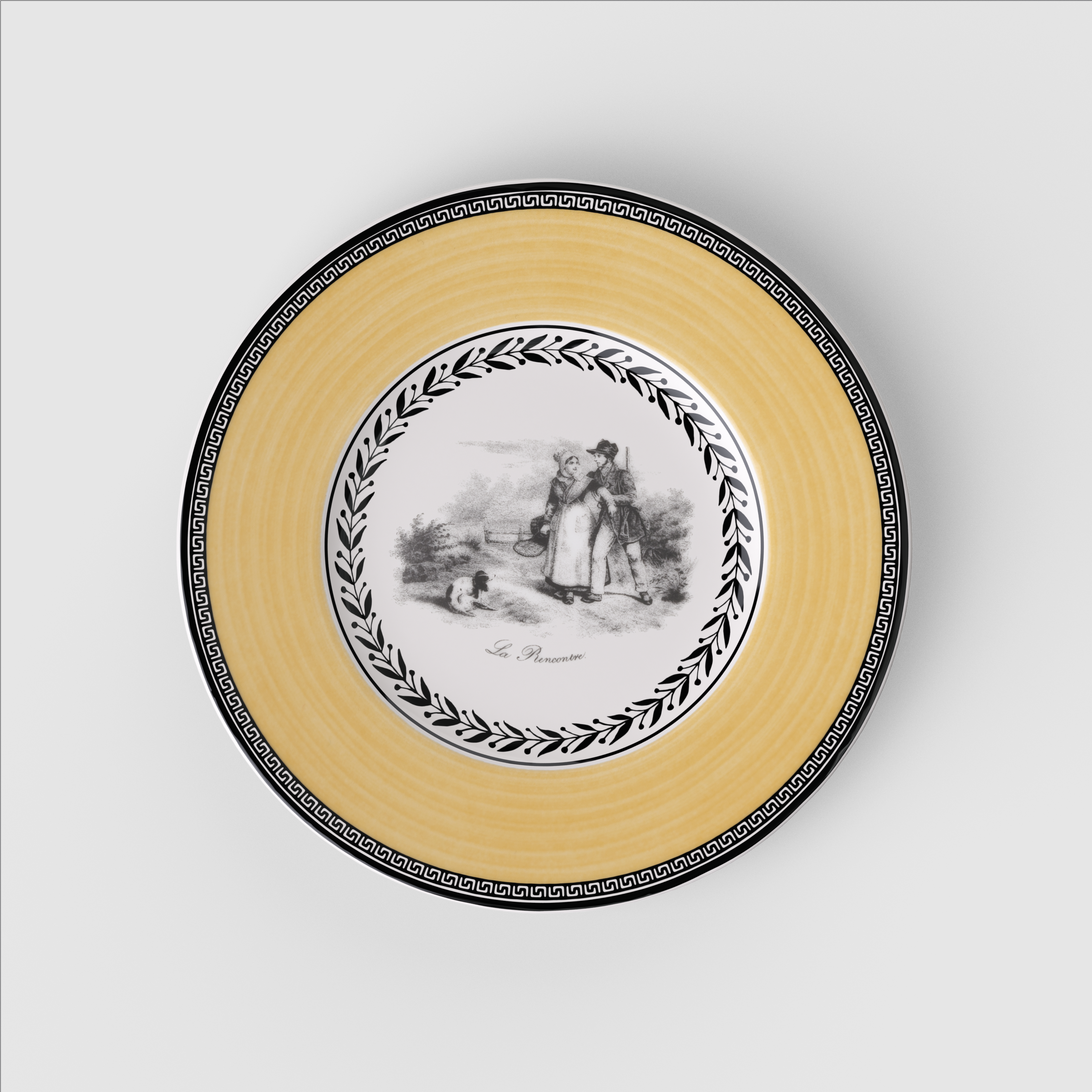 Audun Bread plate Multi-colored, 7.1'', Premium Porcelain