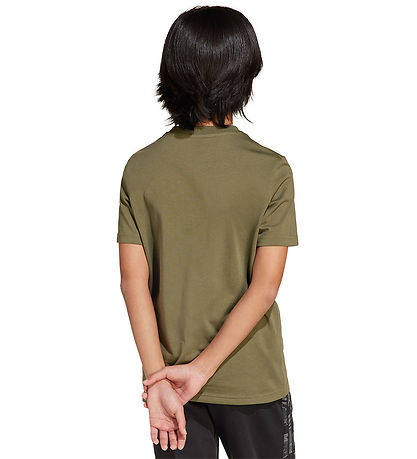 adidas Performance T-Shirt - Camo Linear Graphic - Olive Strata