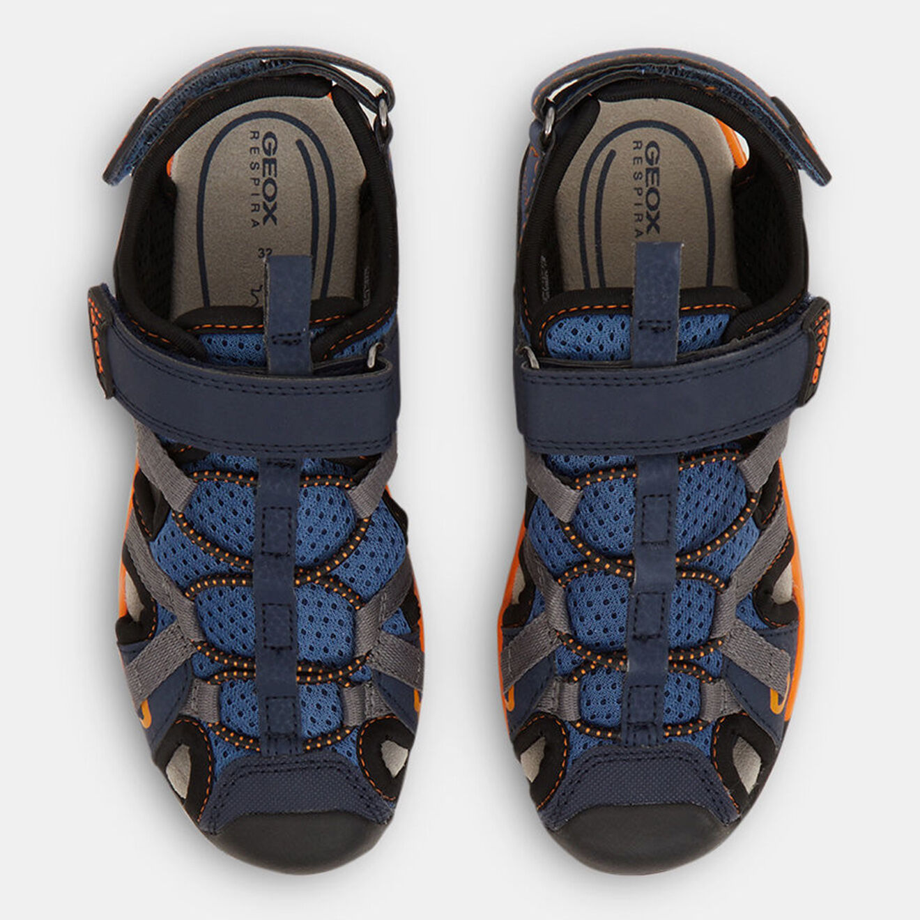 Geox Sandales de randonnée Borealis bleu/orange