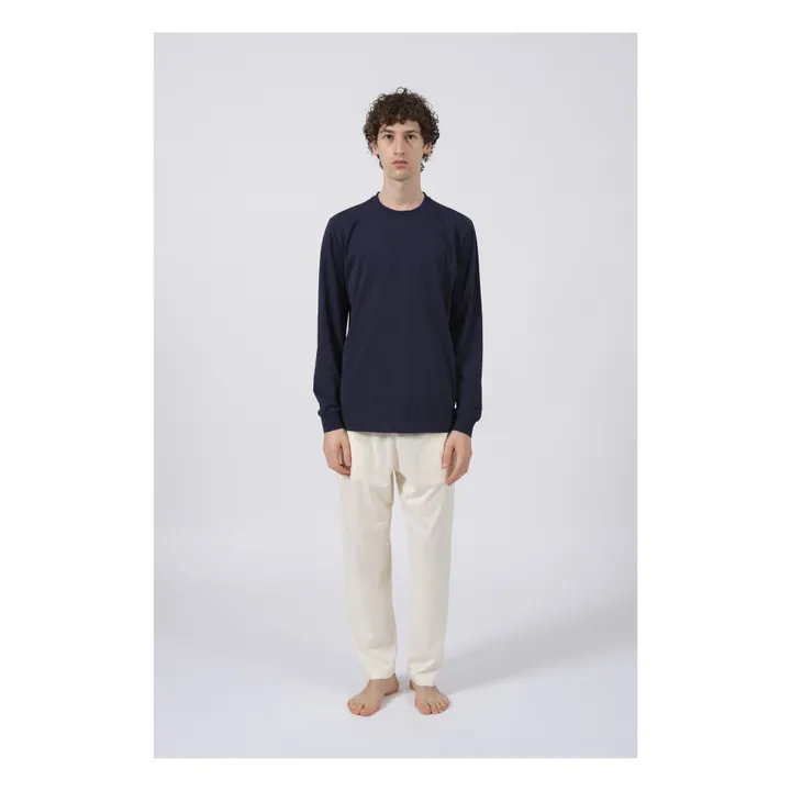 Talc T-shirt Manches Longues Sagace | Bleu marine