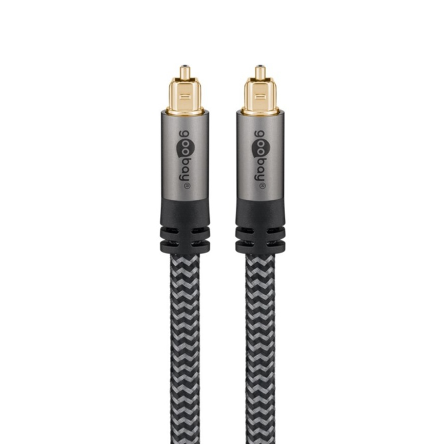 (3m) Optisches Toslink Kabel zur Audioübertragung mit Glasfaserbasis (65306) - Sharkskin Grey