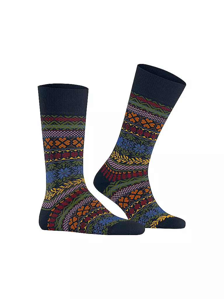 BURLINGTON Herren Socken COUNTRY FAIR ISLE 40-46 marine dunkelblau