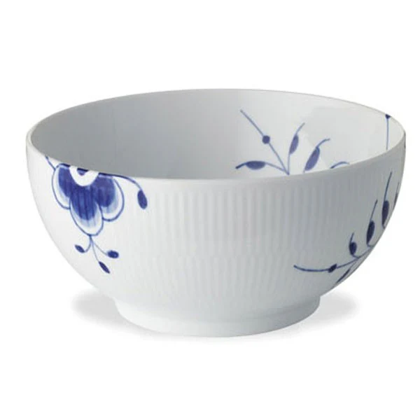 Royal Copenhagen  Blå Mega riflet skål - 21 cm.