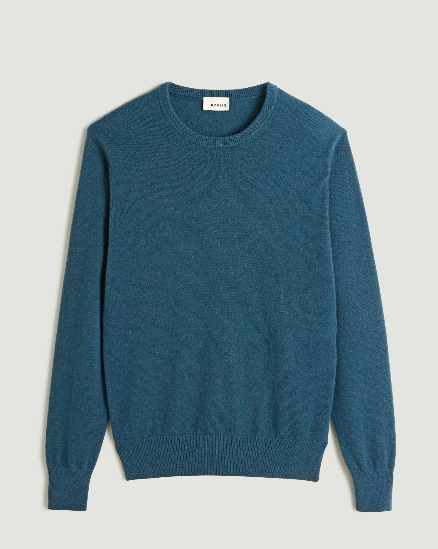 Pull homme col rond en cachemire 2 fils | Bleu