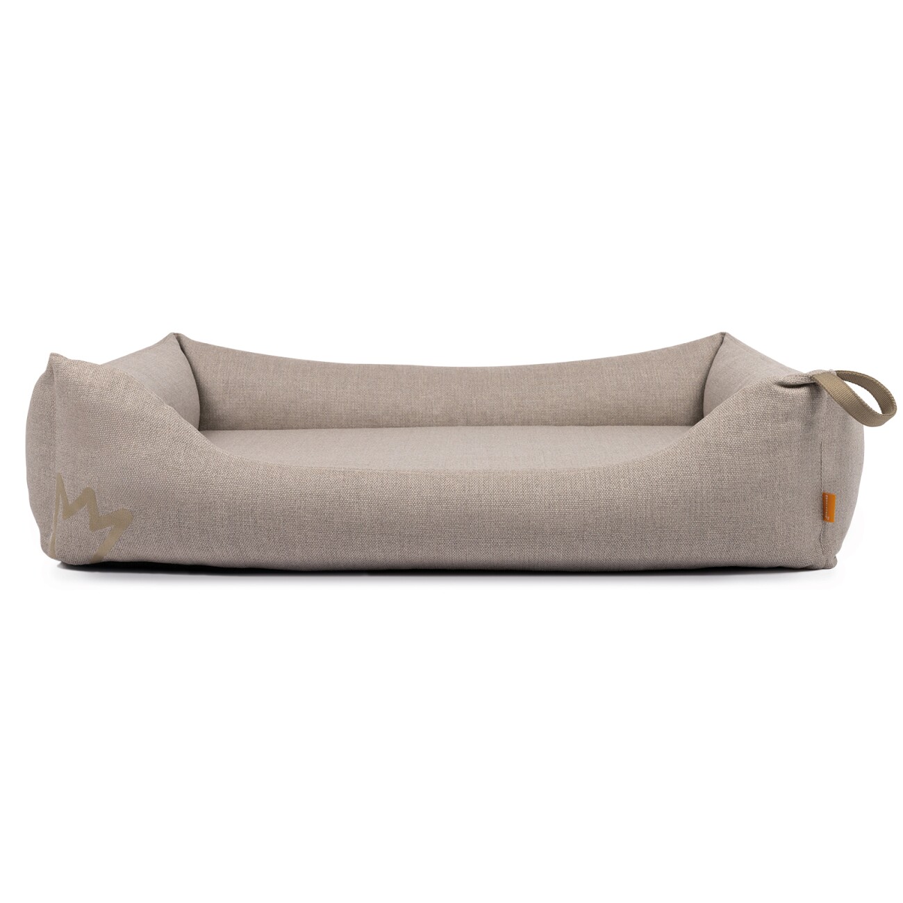 Rudelkönig Hundbett Koye orthopädisch - mit Memory Foam, robust & waschbar beige/ grau S