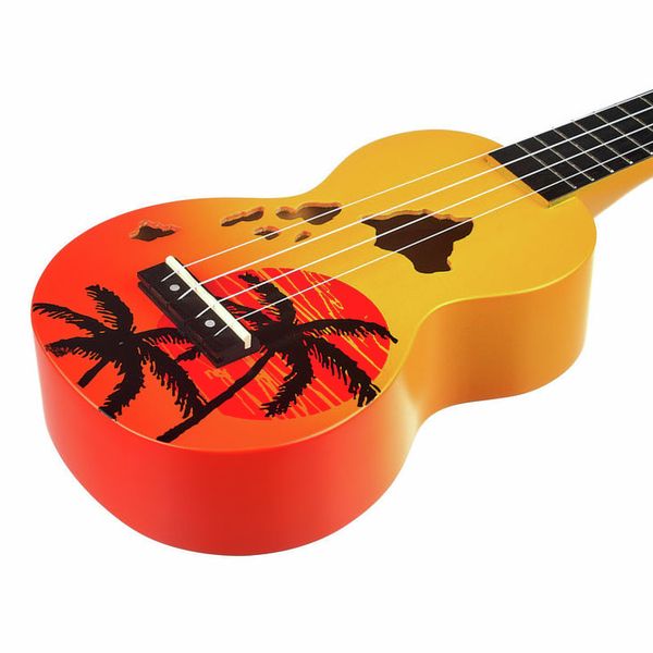 Mahalo Hawaii Orange Ukulele