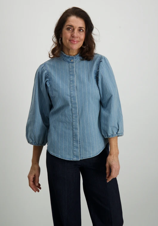 Tramontana Denim stripe blouse C05-15-301