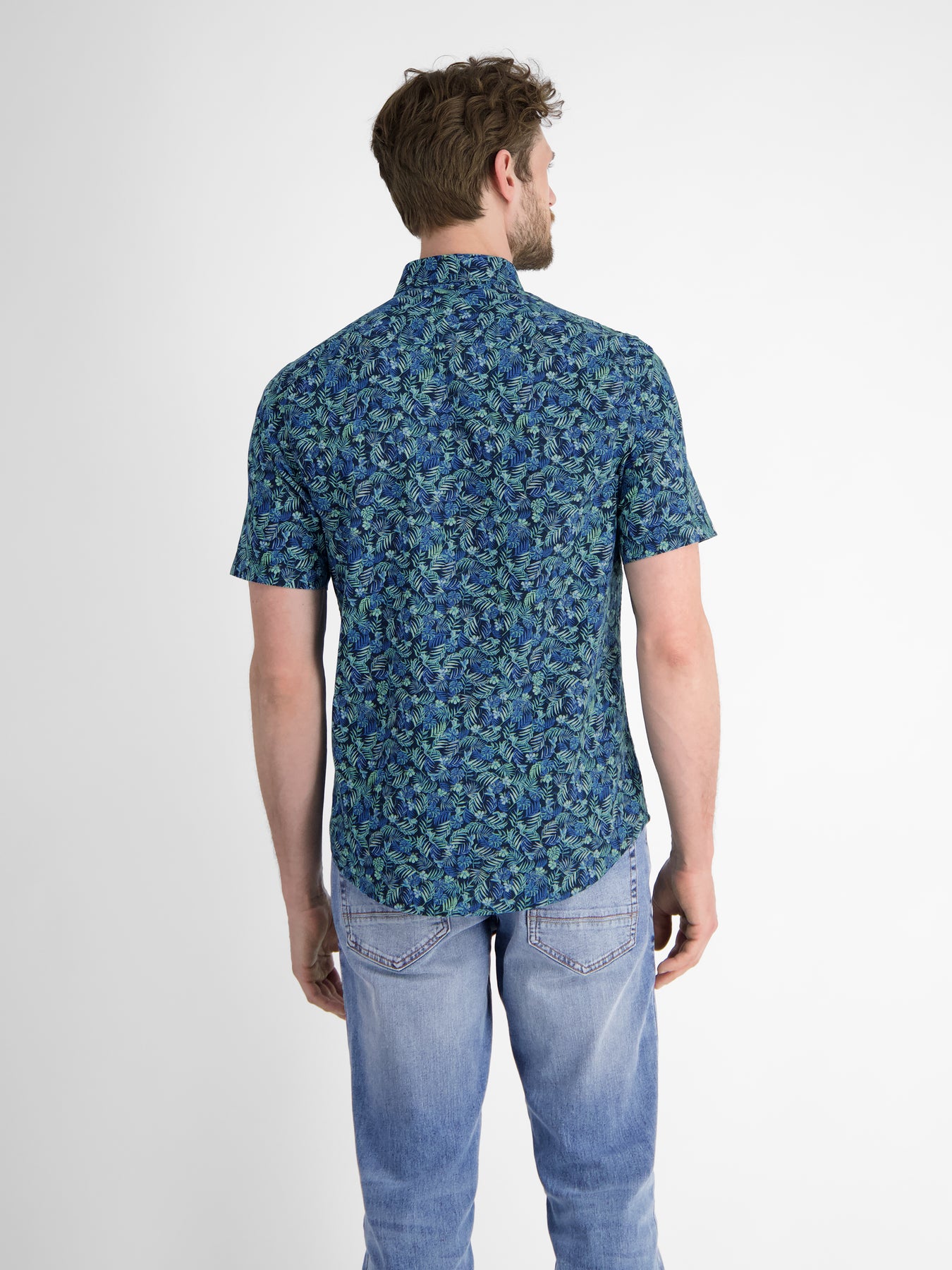Herren Sommerhemd, floral bedruckt