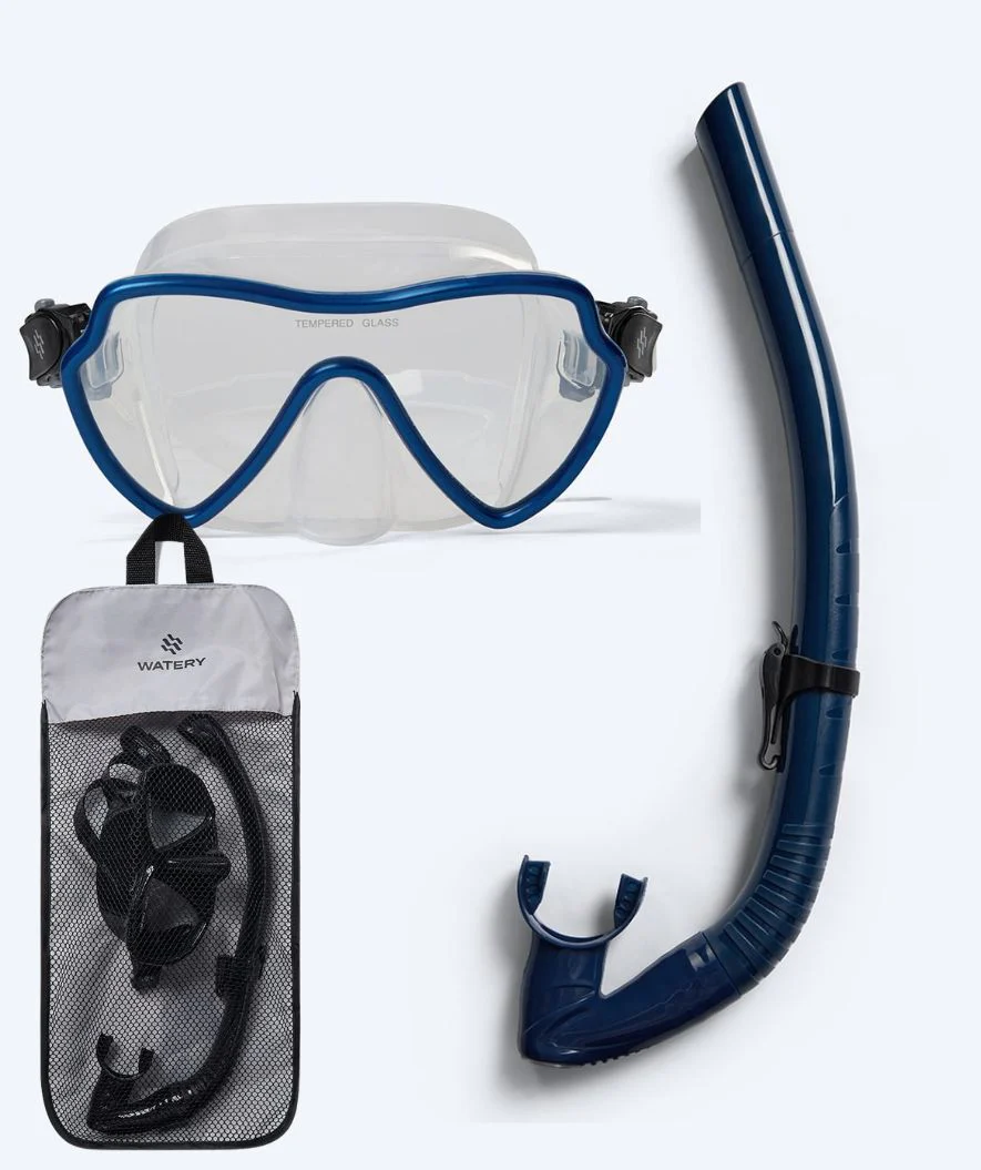 Watery Combo snorkelsæt til voksne (fra 15 år) - Fraser/Coast - Blå/mørkeblå