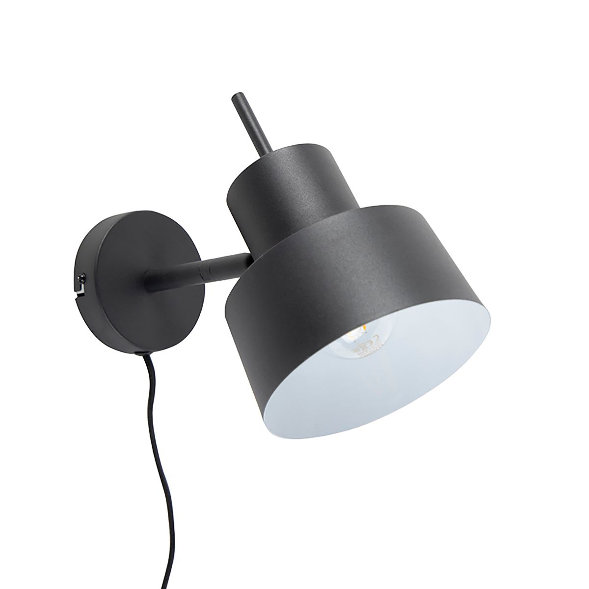 Smart wandlamp zwart incl. Wifi A60 - Chappie