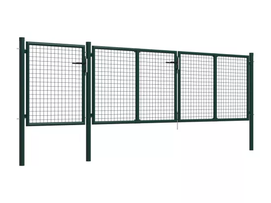 Portail de jardin Acier 400x75 Vert 2