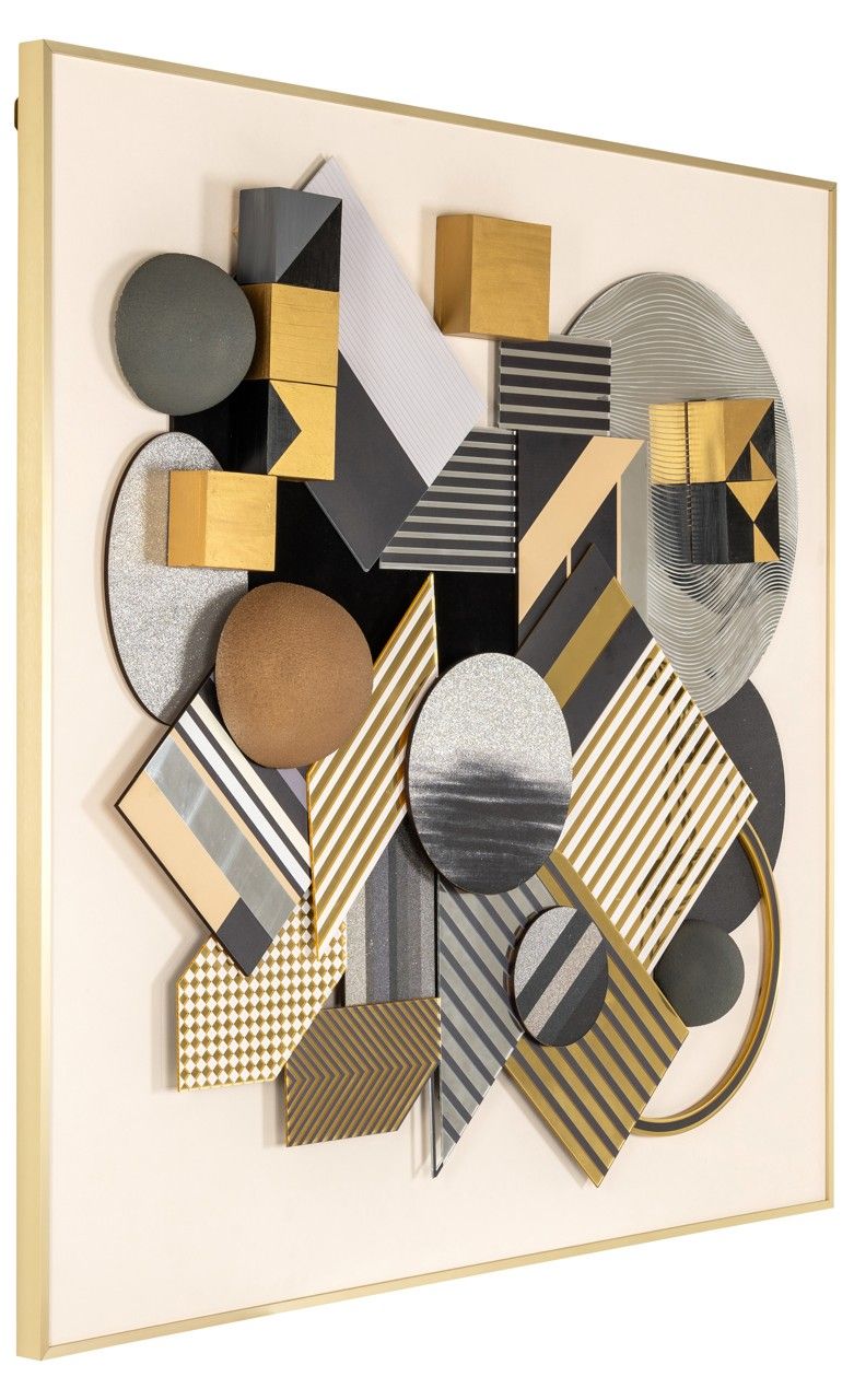 Schilderij 212647 3D Block B120 x D14 x H120 cm