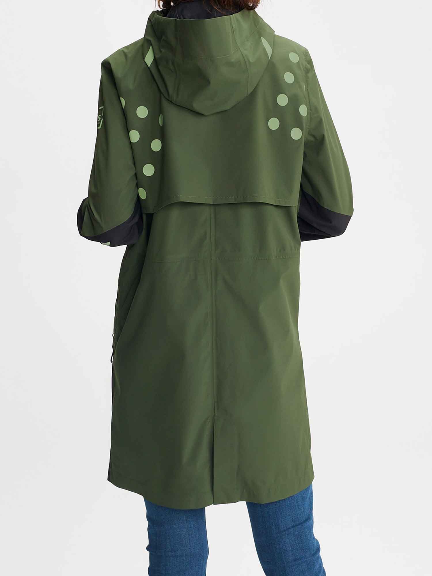 Veste Longue Femme Imperméable Verte