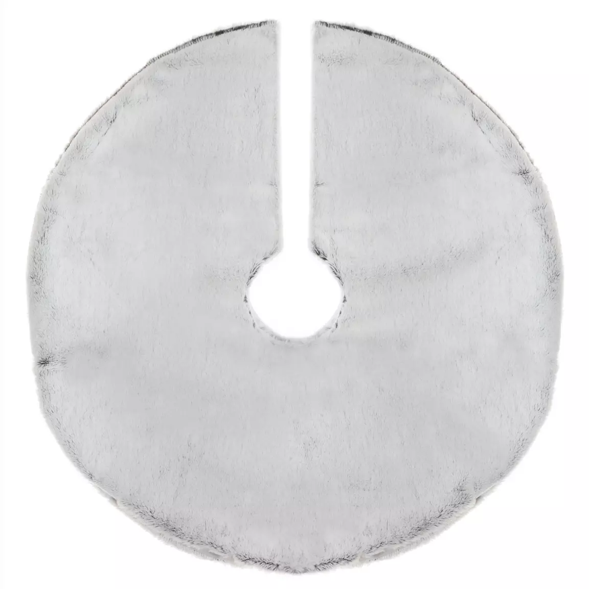 Tapis de sapin rond (D90 cm) Fourrure d'hiver Gris