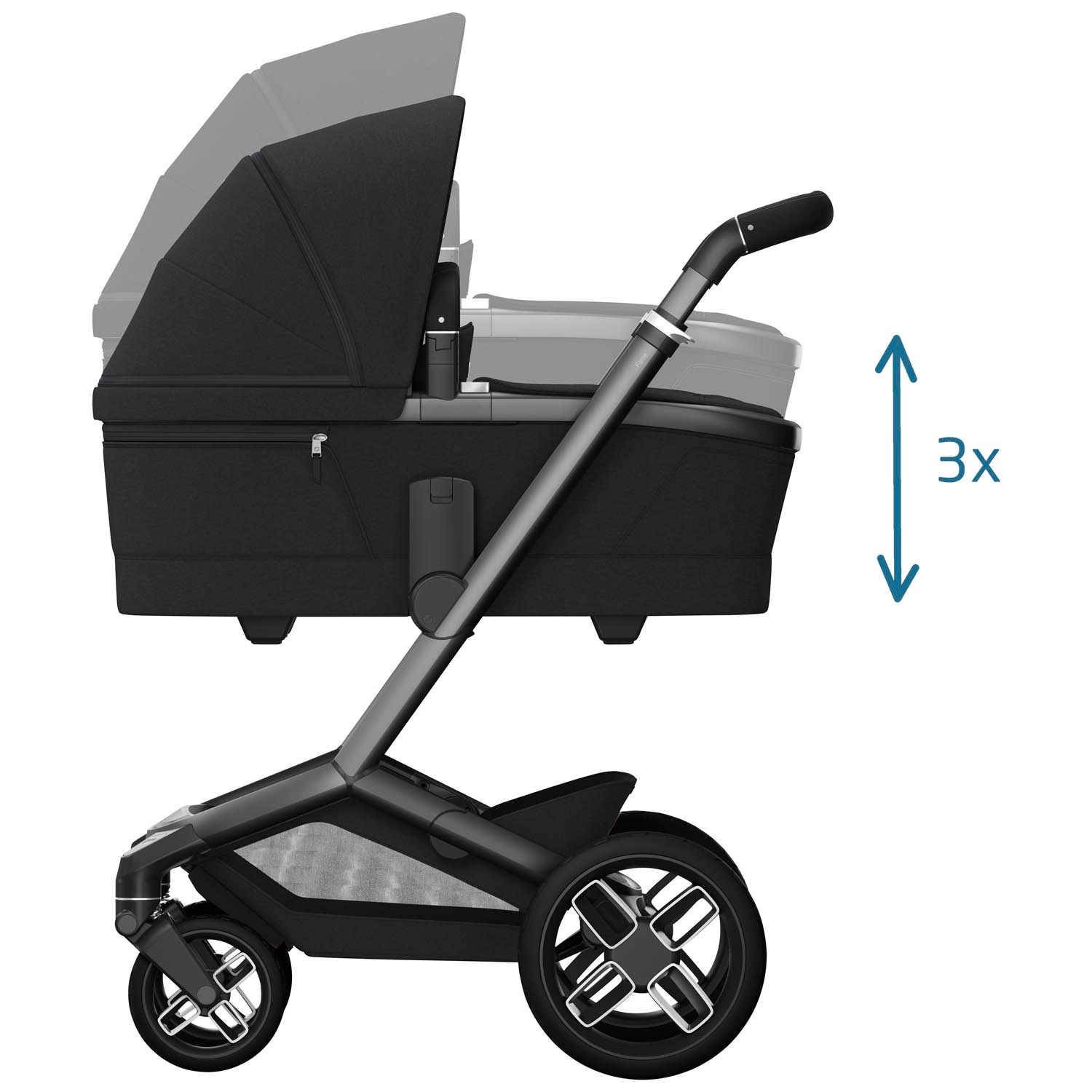 Maxi-Cosi Fame kinderwagen Twillic Black - frames met zit - Prénatal
