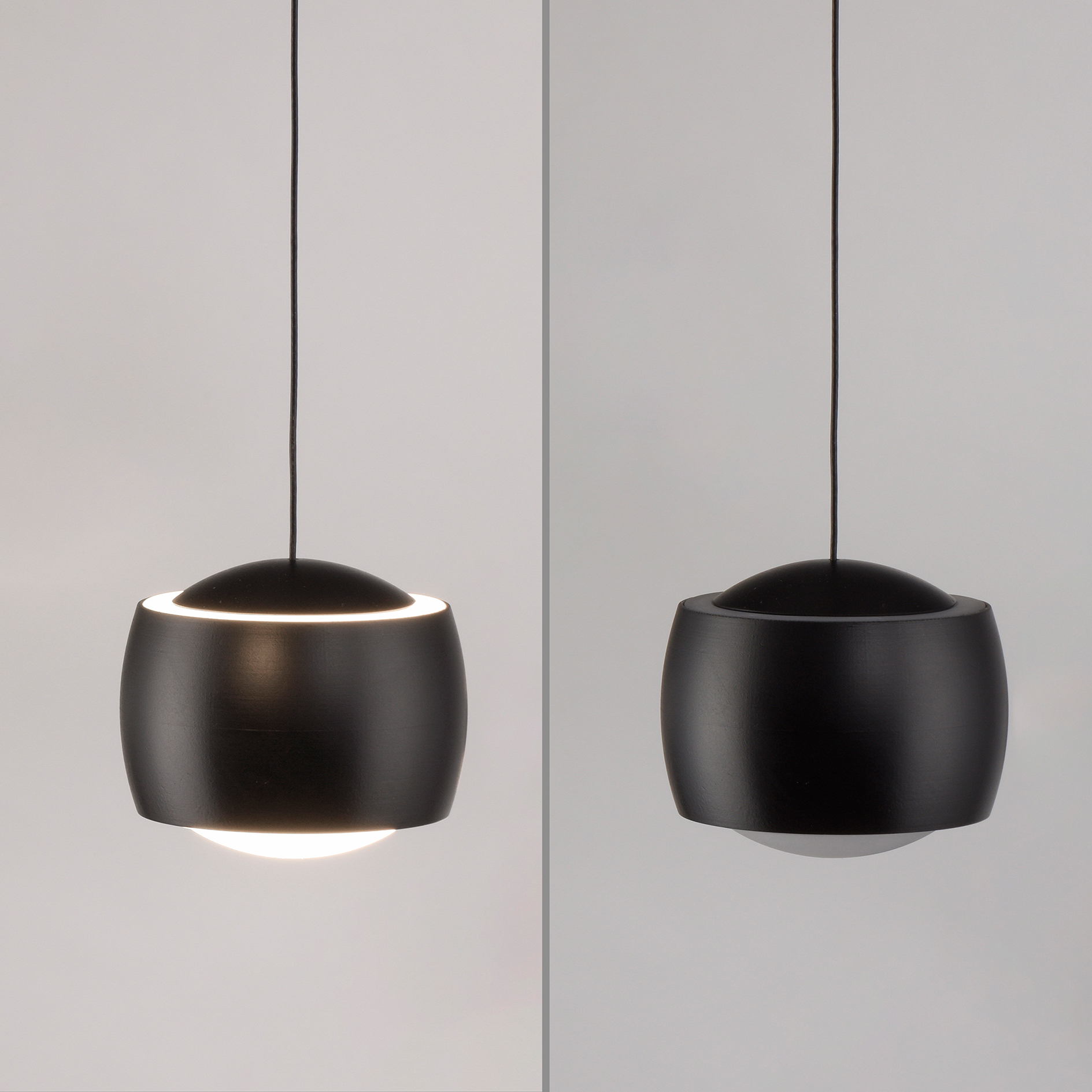 LED-Pendellleuchte - schwarz - dimmbar - mit Comfort Lift
