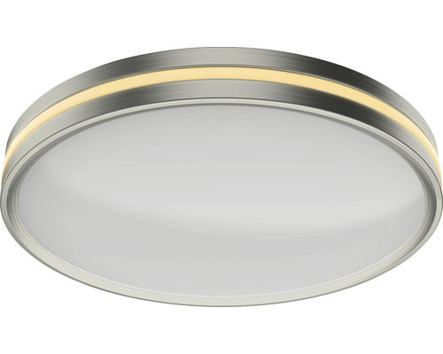 FLAIR LED plafondlamp 24W 2500 lm 2200-3000 K Ø 36,5 cm Musica Chroom/wit met nachtlampje
