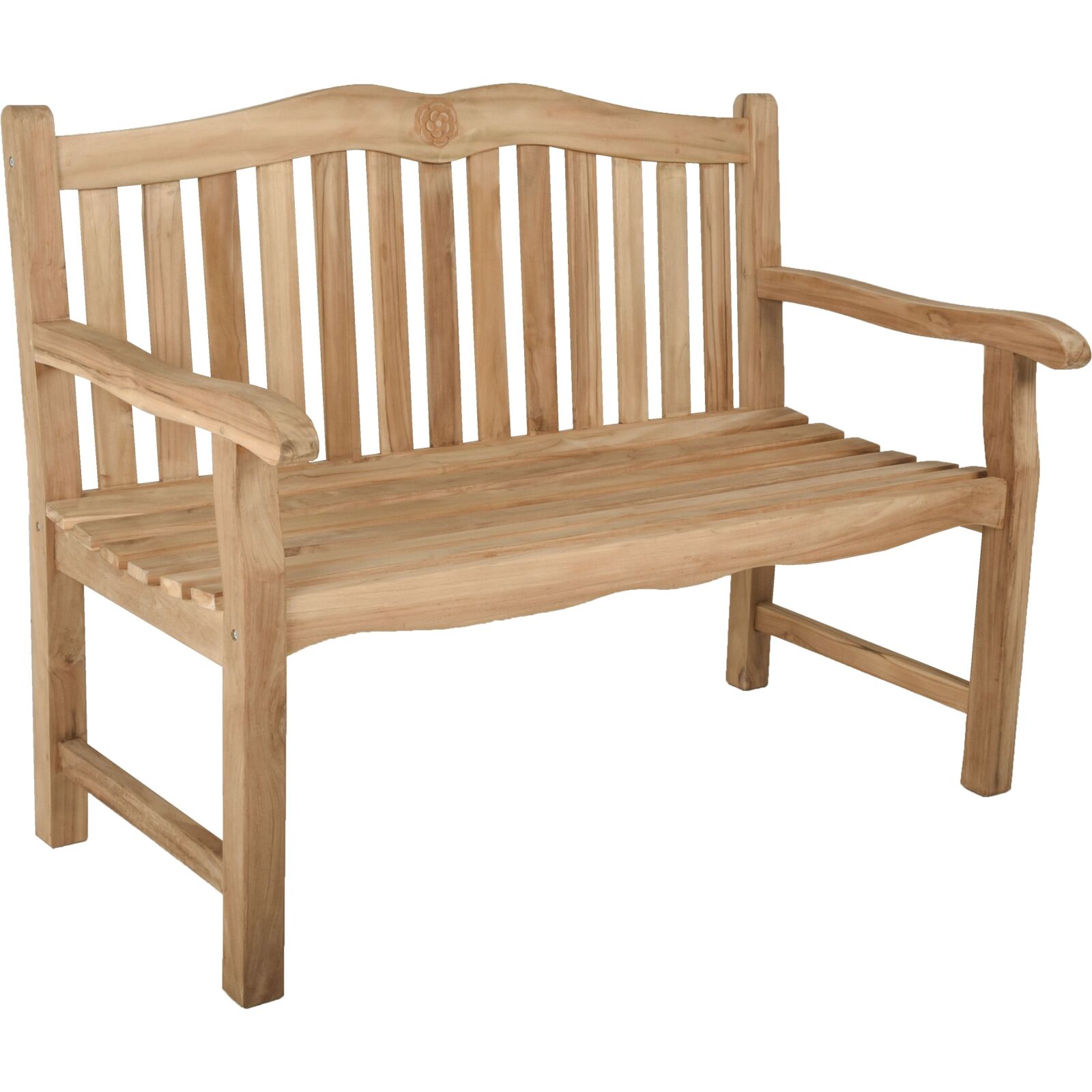 2-Sitzer Gartenbank ROMANG - Teak massiv - 120 cm