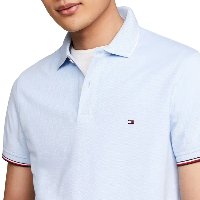 Tommy Hilfiger Mouline Oxford Tipping Slim Polo Heren