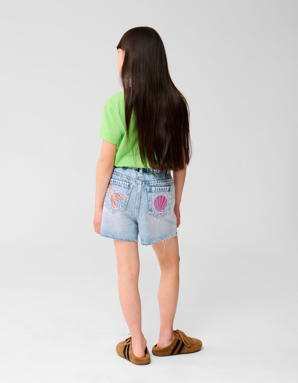 Embroidery Short Bleached
