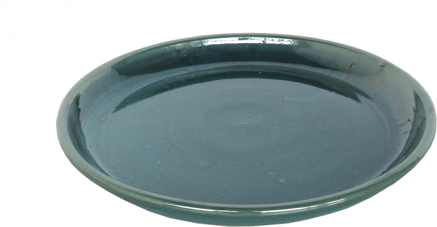 Mega Collections plantenschotel Glazed groen D 45 H 5,5 cm