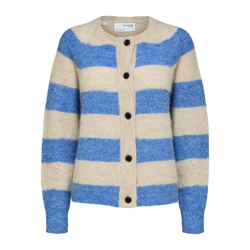 Selected Femme Lulu Cardigan, Birch/Ultramarine, XXL
