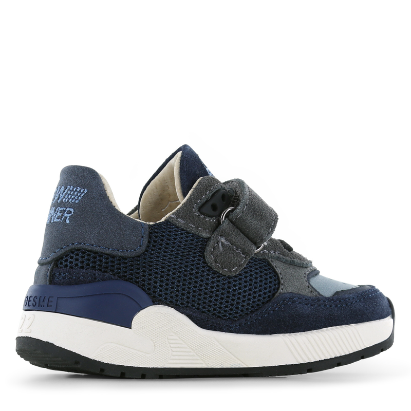 Shoesme donkerblauwe sneaker Mesh, Microfiber nubuck, Suède | Jongens schoe