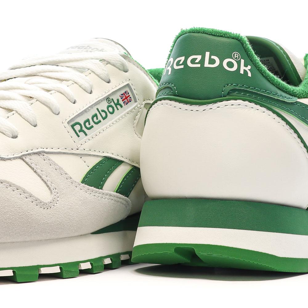 Reebok Baskets Blanc/Vert Homme Reebok Classic Leather 1983 Vintage