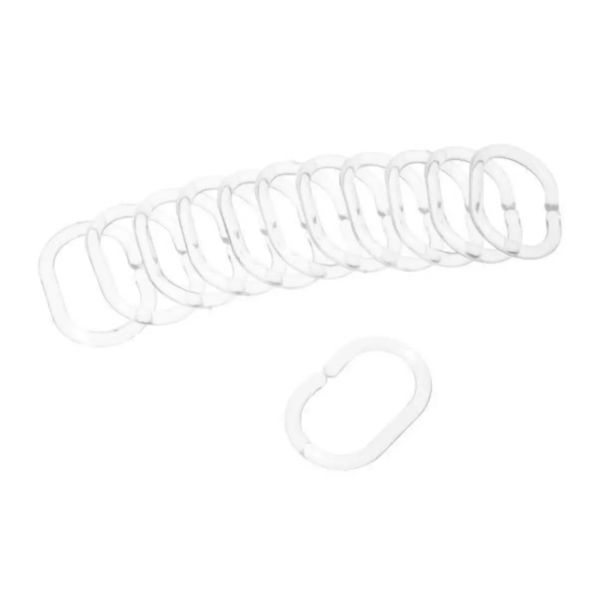 Duschringe 12er Pack Transparent